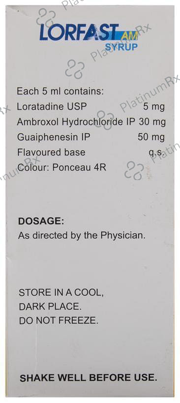 Lorfast AM 30/50/5mg Syrup 100ml