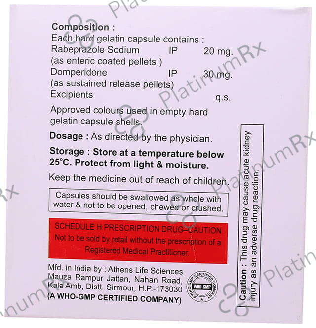 Rabilth D 30/20mg Capsule 10s