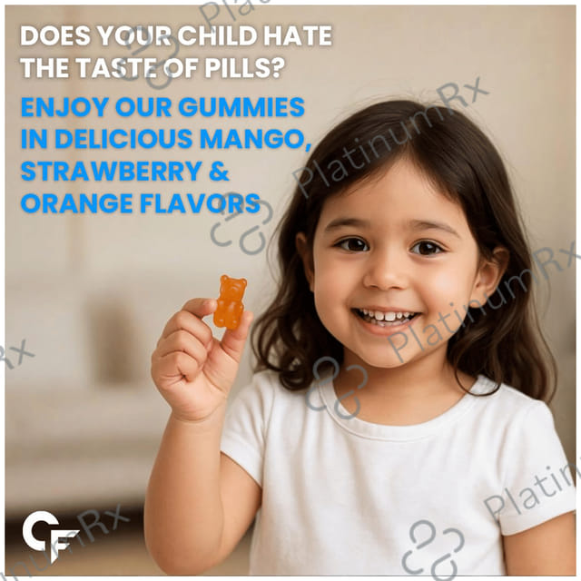Carbamide Forte Novosules Kids Multivitamin - Gummies for Energy, Brain & Gut Health - Flavour Mango, Strawberry & Orange 90 gummies
