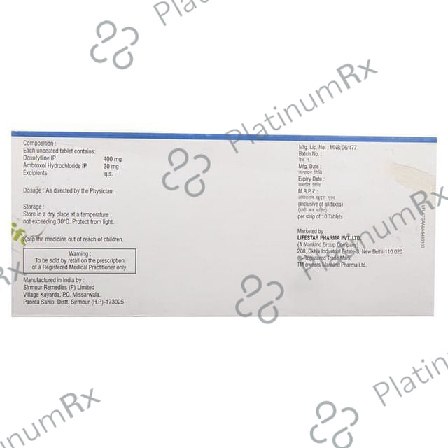 Ventidox Bro 30/400mg Tablet 10s
