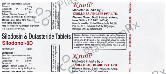Silodonol D 8/0.5mg Tablet 10s