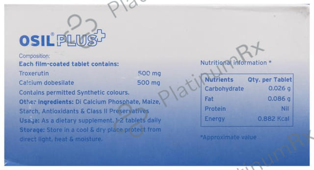 Osil Plus 500/500mg Tablet 10s