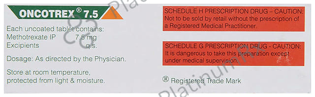Oncotrex 7.5mg Tablet 10s