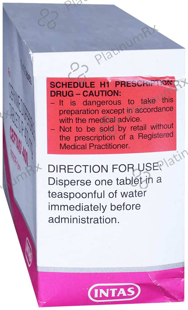 Ceftas 400mg Tablet DT 10s
