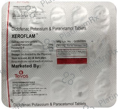Xeroflam 50mg/325mg Tablet