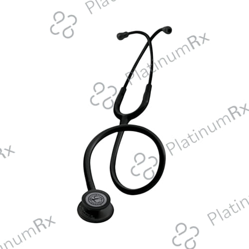 3M Littmann Classic III Stethoscope, Black Edition Chestpiece, Black Tube, 27 inch, 5803