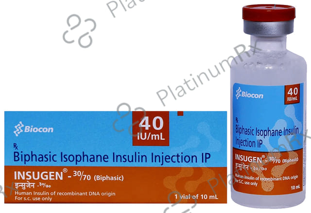 Insugen 30/70 (40 IU/ml) (1*10ml Vial)
