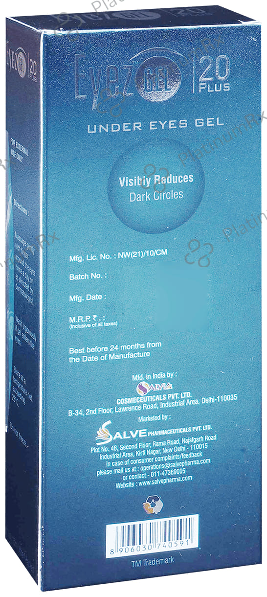 EyezGel 20 Plus Under Eye Gel 15ml