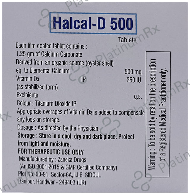 Halcal-D 500 Tablet