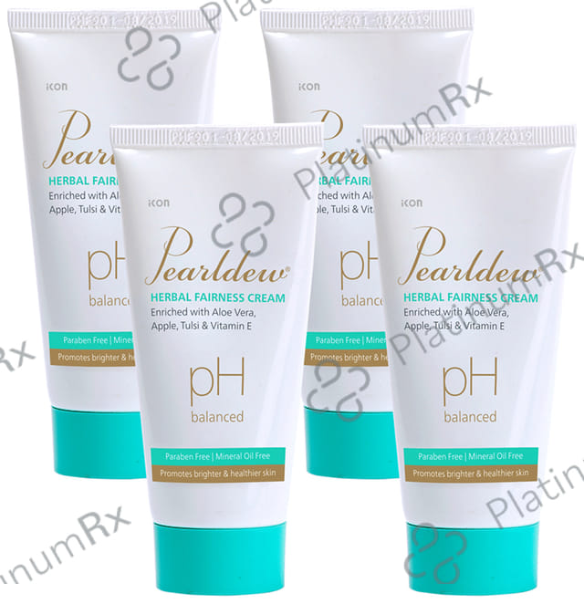 Pearldew Herbal Fairness Cream (50gm Each) 4 Tubes