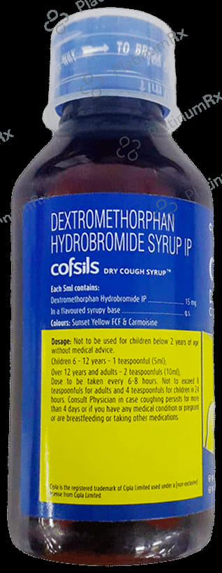 Cofsils 15mg Dry Cough Syrup 100ml