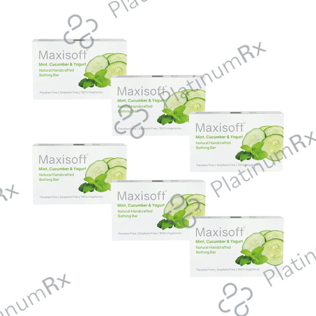 Maxisoft Mint, Cucumber & Yogurt Bathing Bar (75gm Each) 6 units