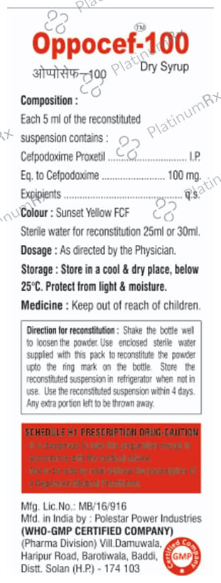 Oppocef 100 Dry Syrup