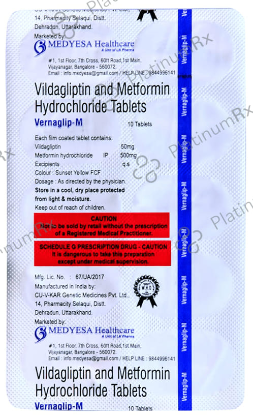 Vernaglip M Tablet 10s