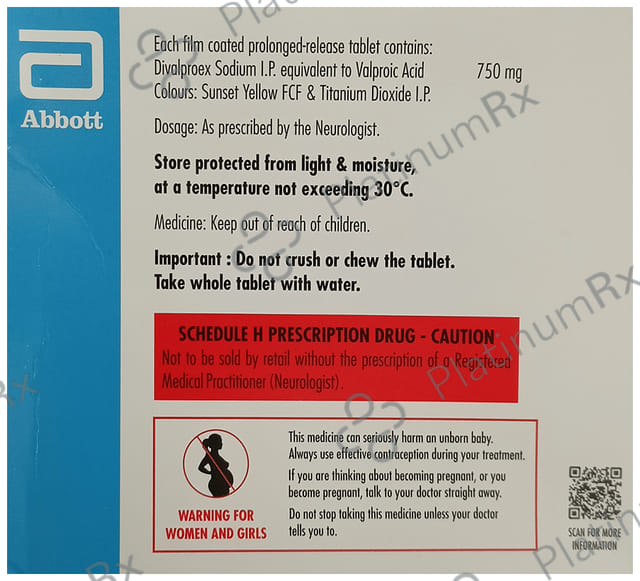 Valance OD 750mg Easy Glide Tablet PR 15s