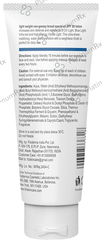 Fixderma FCL Ultra light Gold Silicon Translucent Gel SPF 40 50ml