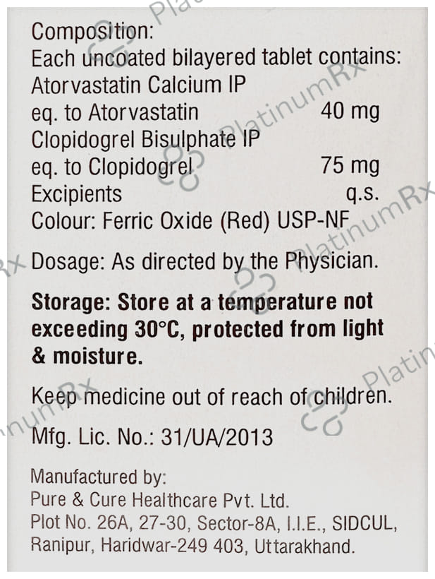 Clopitab CV 40mg Tablet 10s