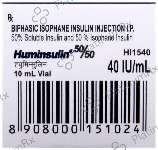 Huminsulin 50/50 (40 IU/ml) (1*10ml Vial)