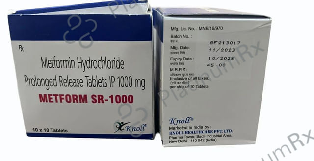 Metform 1000mg Tablet SR 10s
