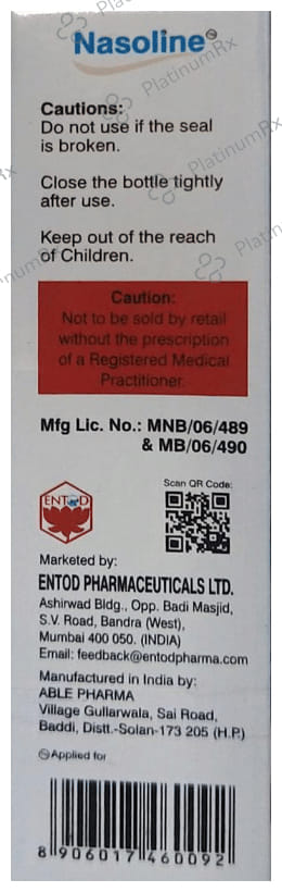 Nasoline Saline Nasal Spray 10ml