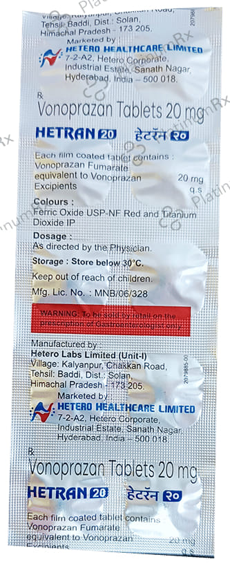 Hetran 20mg Tablet 10s