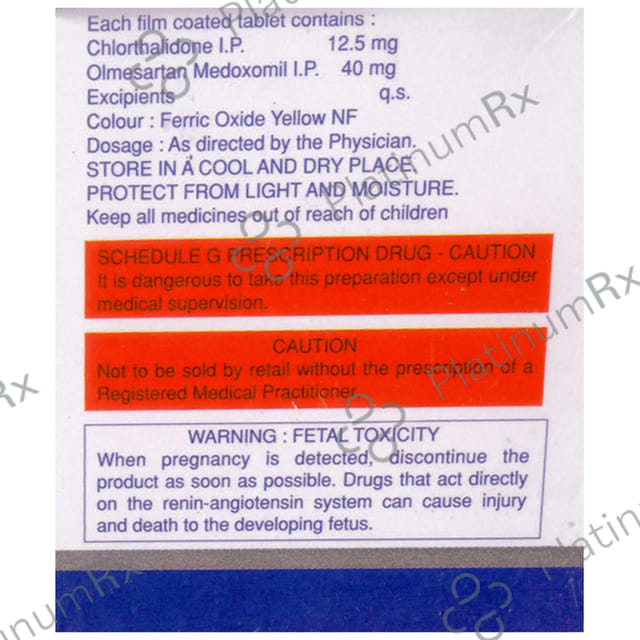 Olsar CH 40/12.5mg Tablet 10s