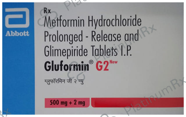 New Gluformin G 2/500mg Tablet PR 15s