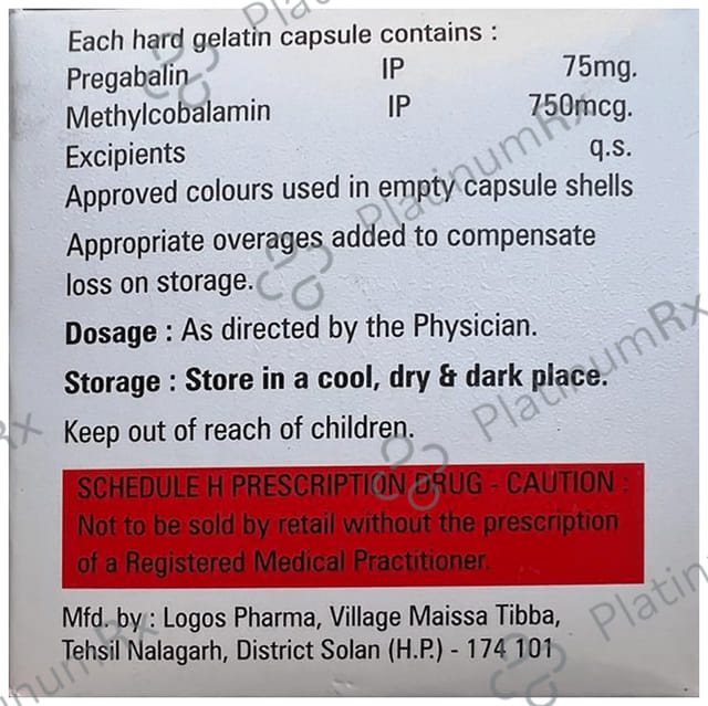 Nuragalin M 75mg/750mcg Capsule 10s
