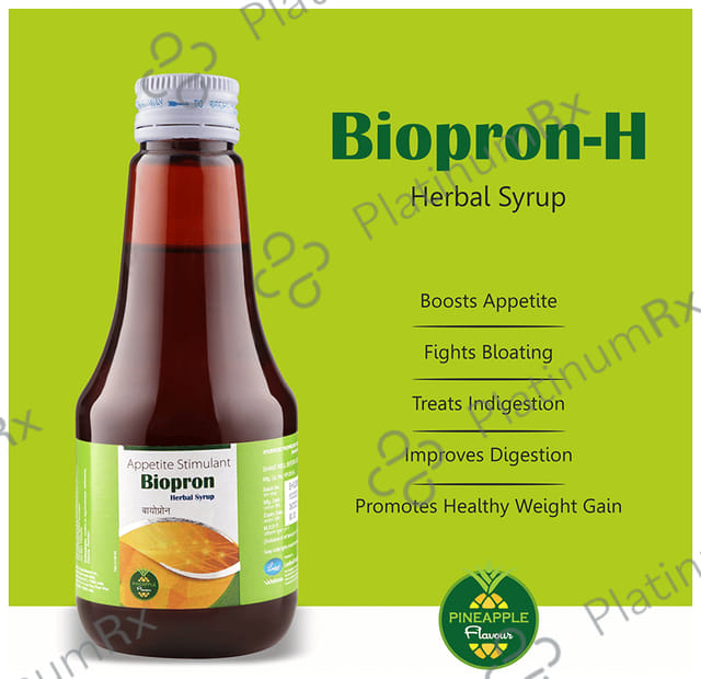 Leeford Biopron Appetite Stimulant Herbal Syrup Pineapple