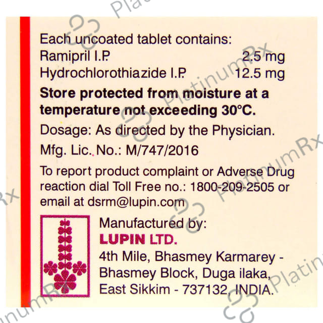 Ramistar H 5/12.5mg Tablet 10s