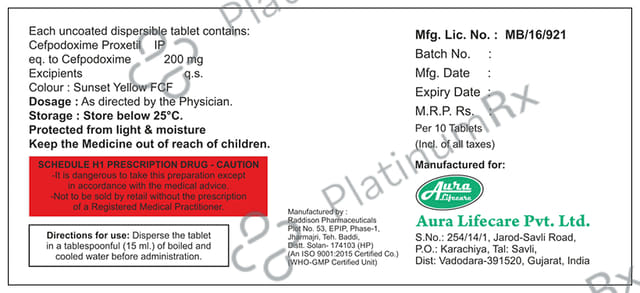 Auradoxim DT Tablet 10s