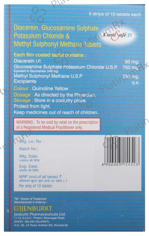 Cartisafe D Tablet 10s