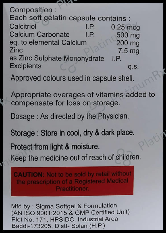 Calsafe Plus Softgel Capsule 15s