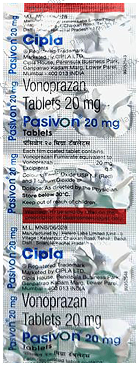 Pasivon 20mg Tablet 10s