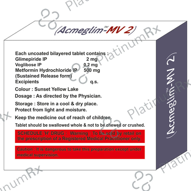 Acmeglim MV 2/0.2mg Tablet SR 10s