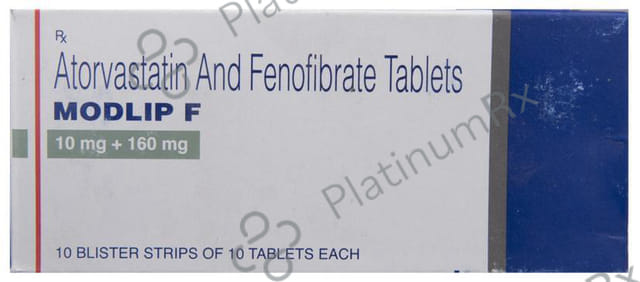 Modlip F 10/160mg Tablet 10s