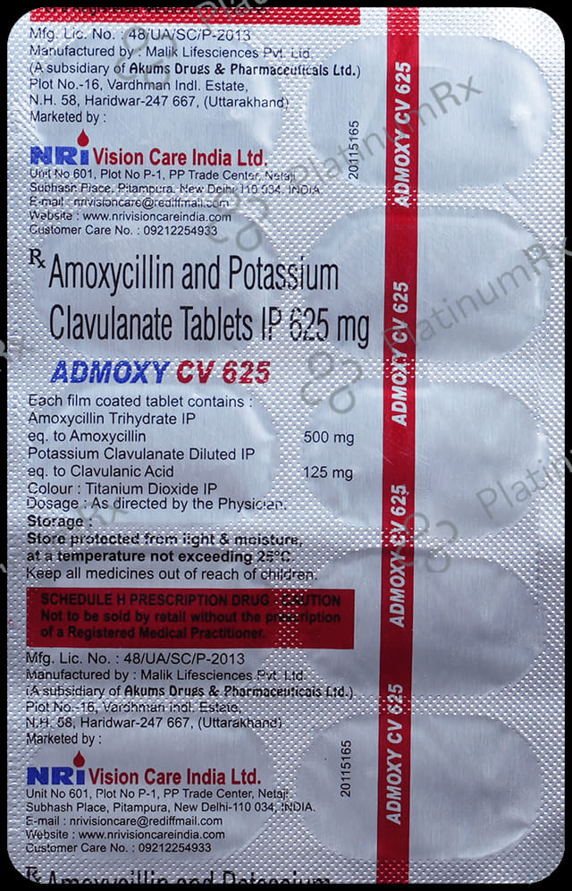 Admoxy CV 625mg Tablet 10s