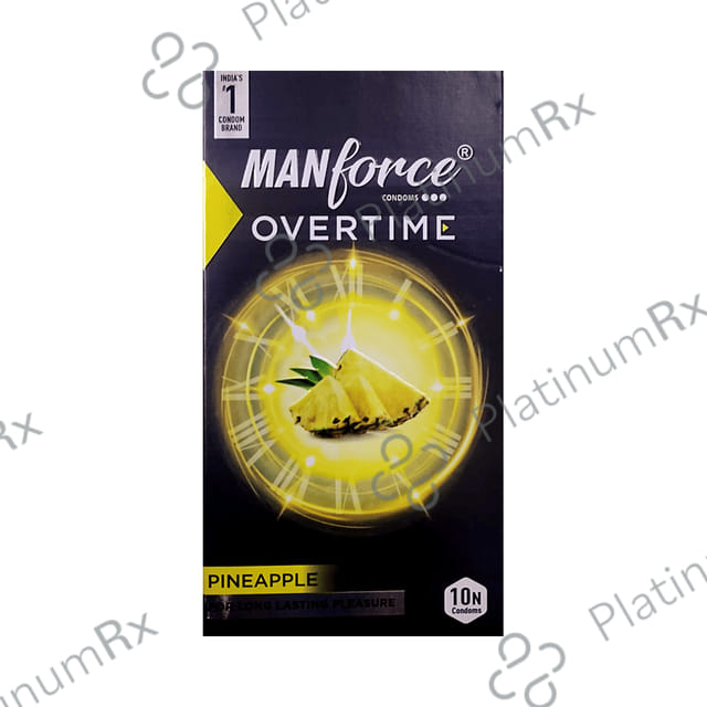 Manforce Overtime Pineapple Flavour Condom 10s