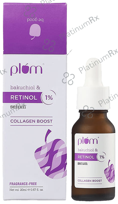 Plum Bakuchiol & Retinol 1% Face Serum - Fragrance-Free 20 ml