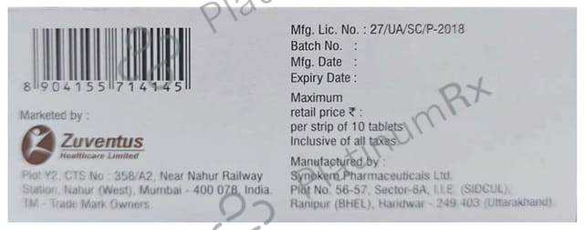 Upnuron 75mg/10mg/1500mcg Tablet PR