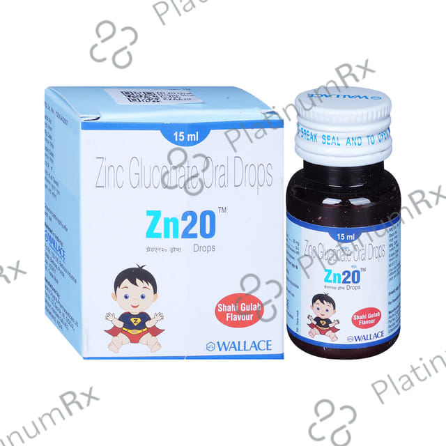 ZN 20mg Shahi Gulab Flavour Oral Drops 15ml