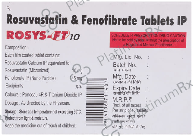 Rosys FT 145/10mg Tablet 15s