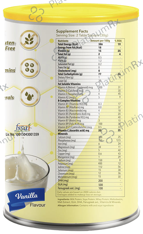Evexia ProlacPlus Nutrition for Lactating Mothers Flavour Vanilla Powder 200 gm