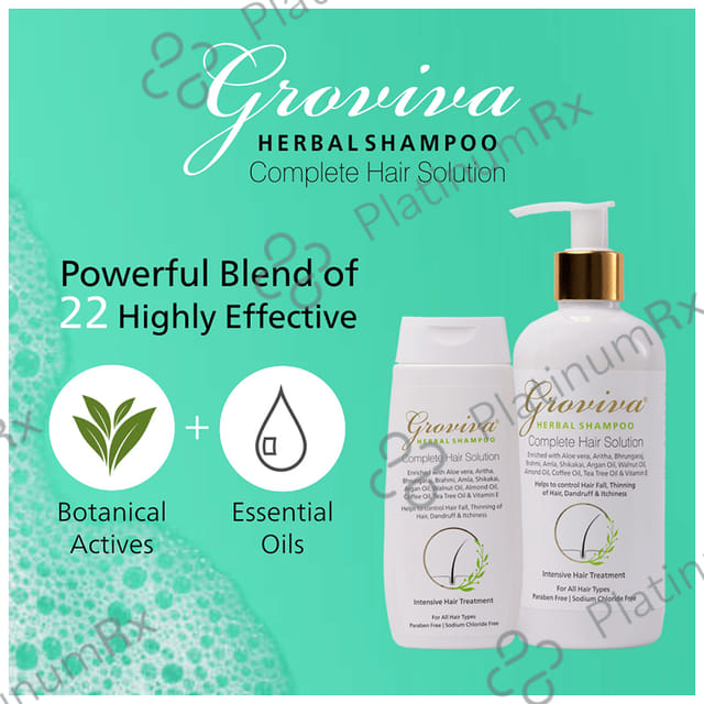Groviva Complete Hair Solution Herbal Shampoo (100ml Each) 1 Bottle