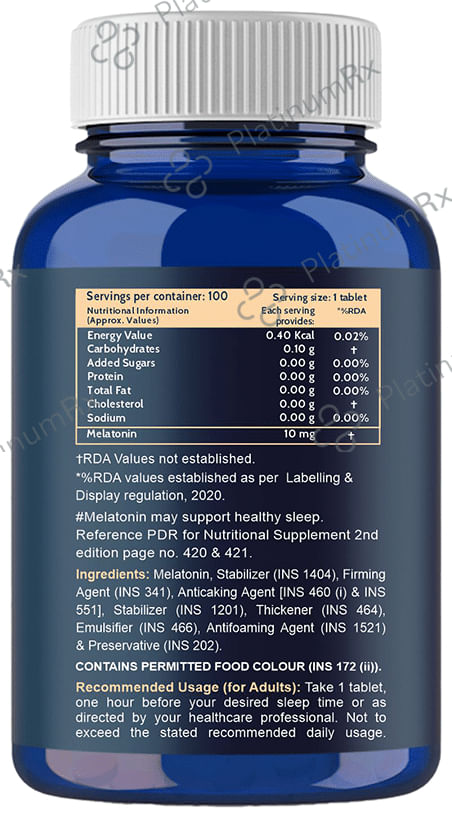 Carbamide Forte Melatonin 10mg Sleep Supplement Vegetarian Tablet