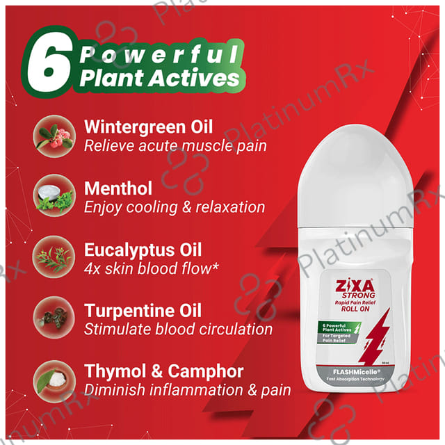 ZIXA Strong Fast Acting Pain Relief Roll On 1s