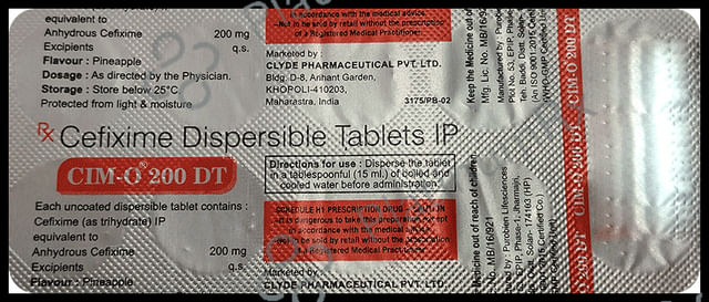 Cim O 200mg Tablet DT