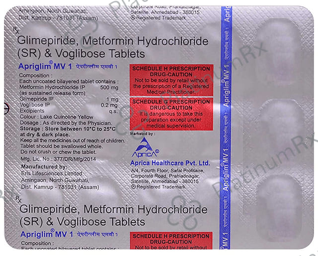 Apriglim MV 1 Tablet SR 15 Tablet SR