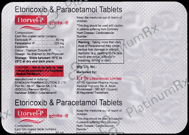 Etorvel P 60/325mg Tablet 10s