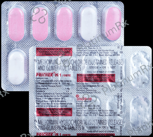 Prichek M Forte 1mg/1000mg Tablet SR